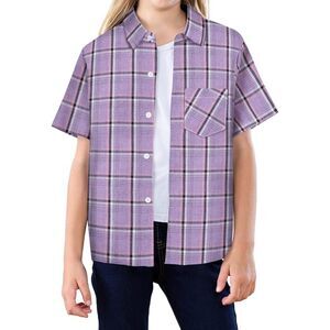 NEW Sangtree Girl's Short Sleeve Size 12-13Years Purple‎ (4257)